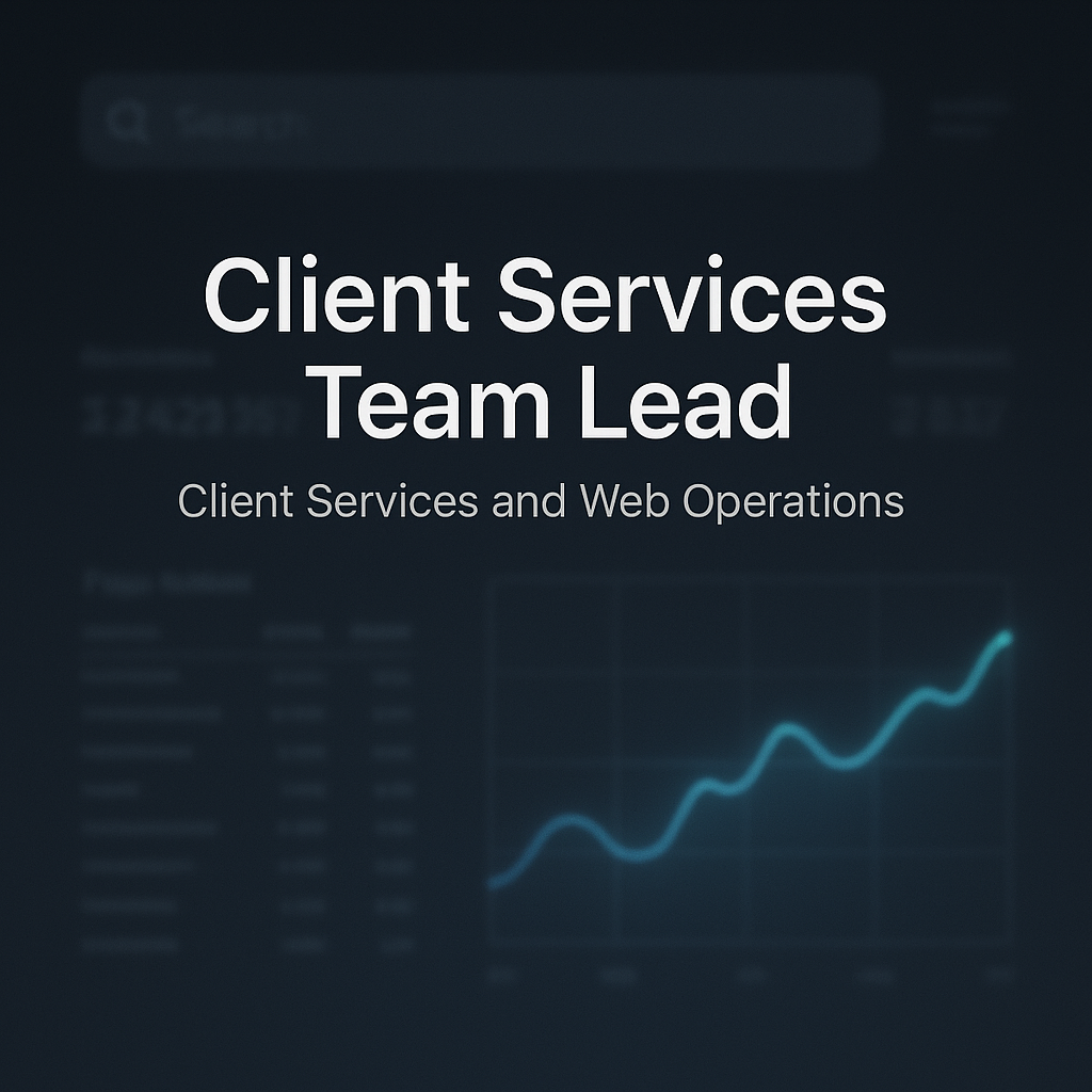 Client Services and web operations