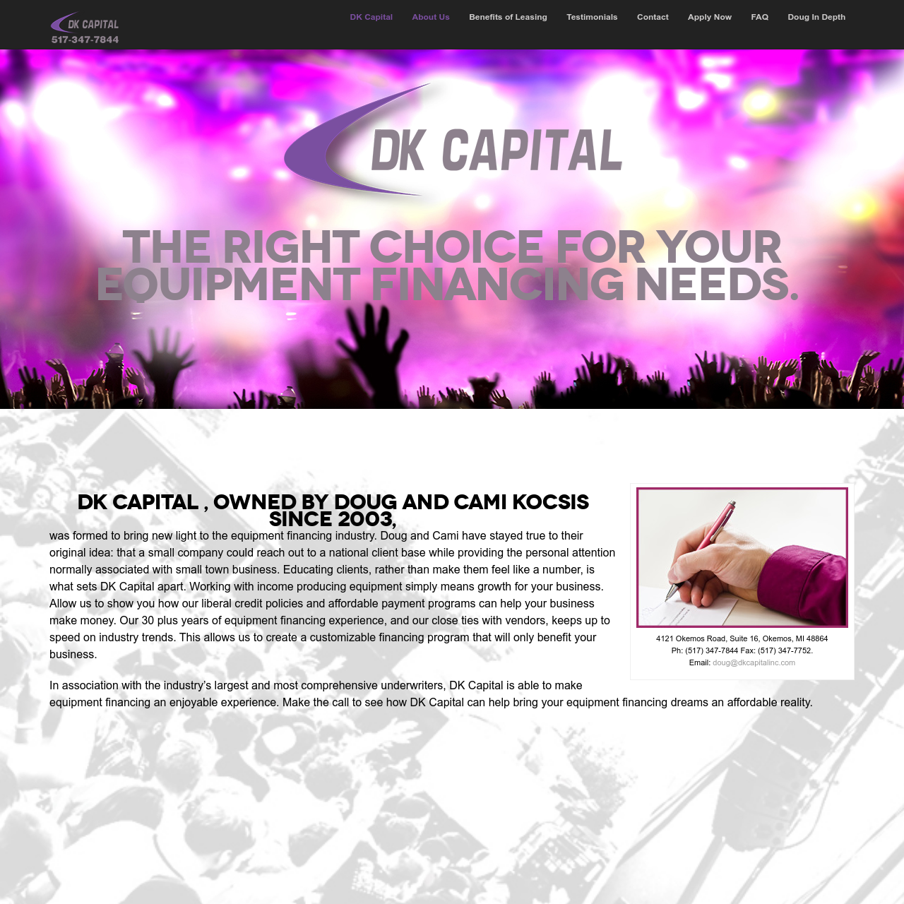 DK Capital website