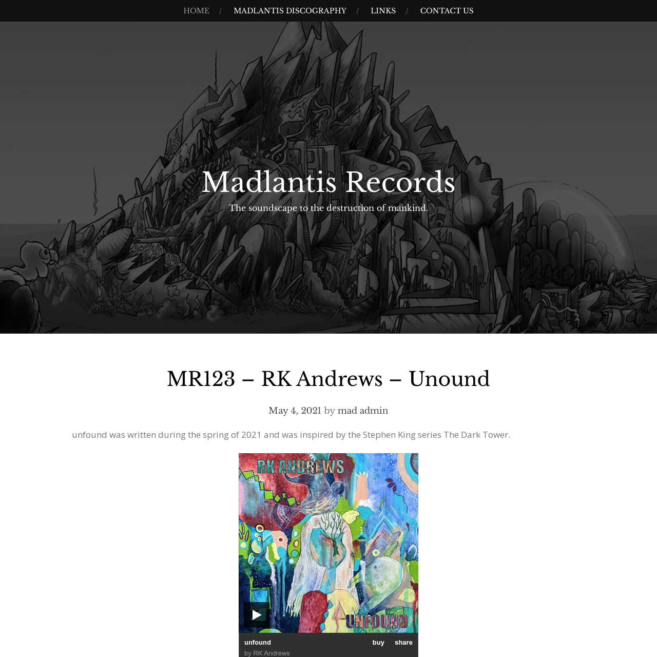Madlantis Records website