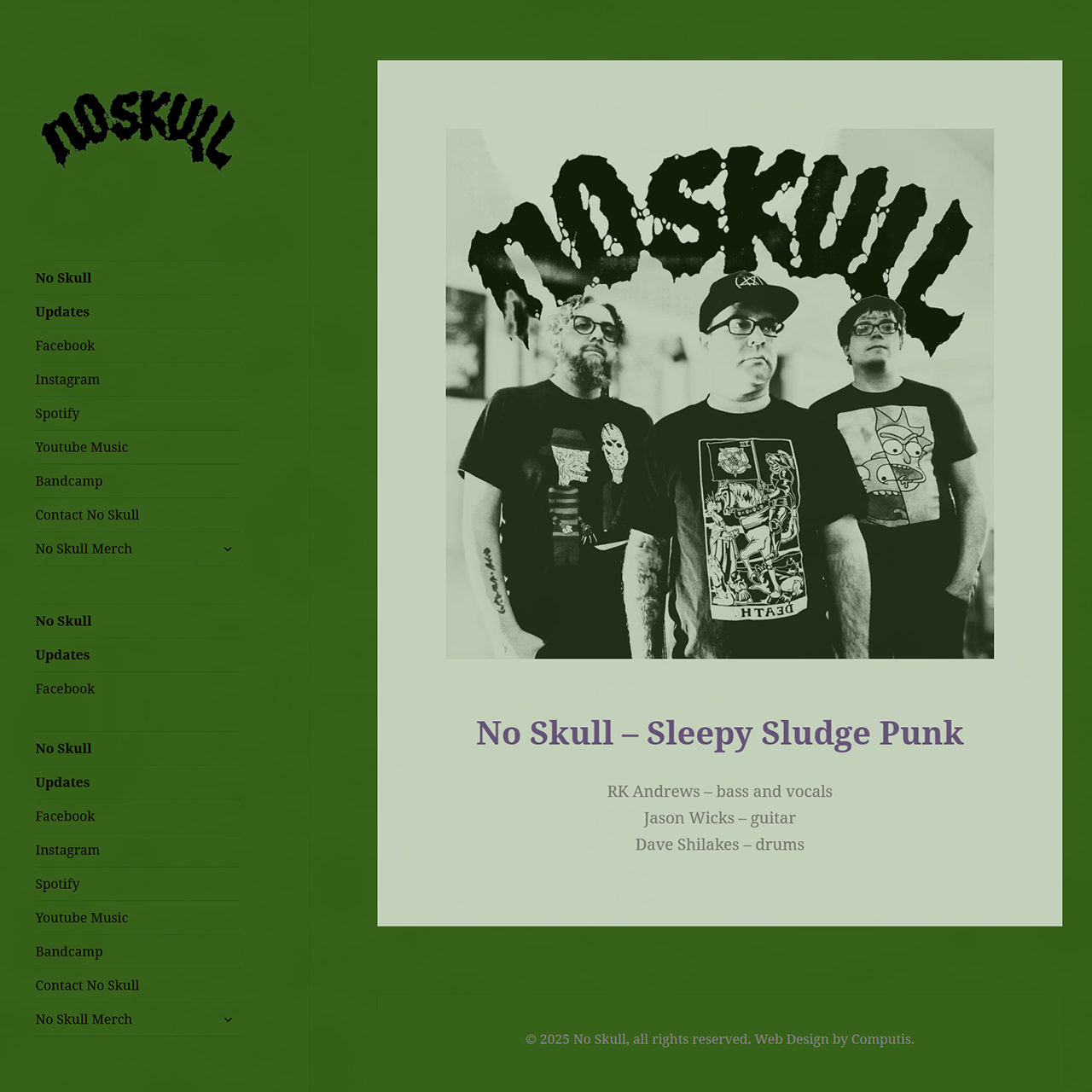 No Skull band website